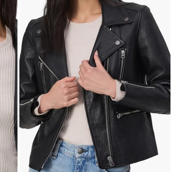 Rag & Bone Black Arrow Leather Jacket 1298.00 Retail Size 6 BRAND NEW WITH TAGS - Picture 2 of 11